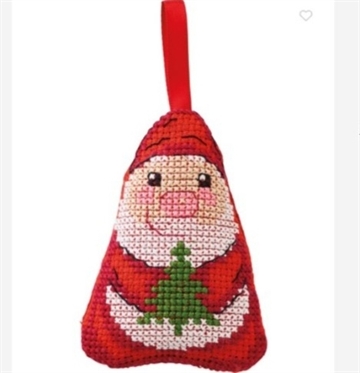 01-6261 Permin julepynt broderikit -Julemand med grantræ